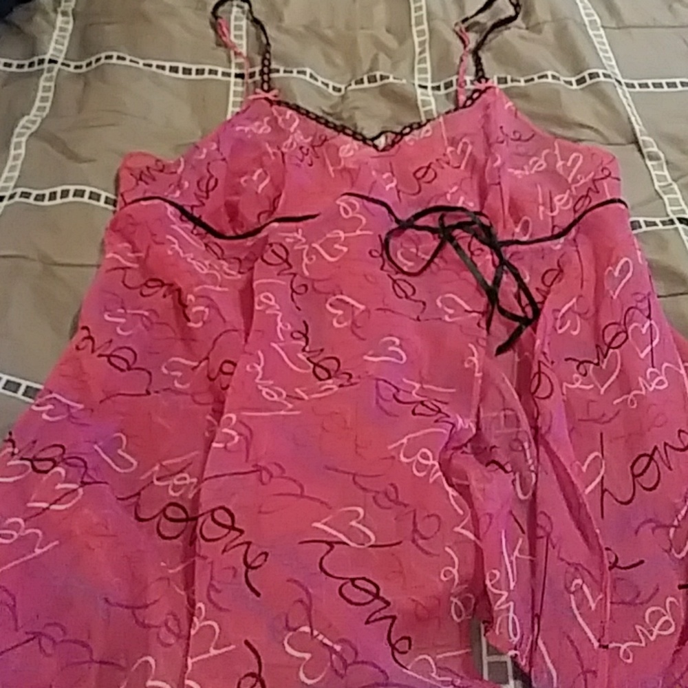Sleek see threw nighty with love written on it